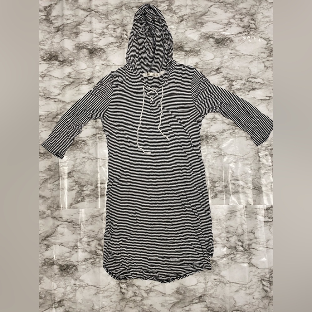 Striped dress W/ hood